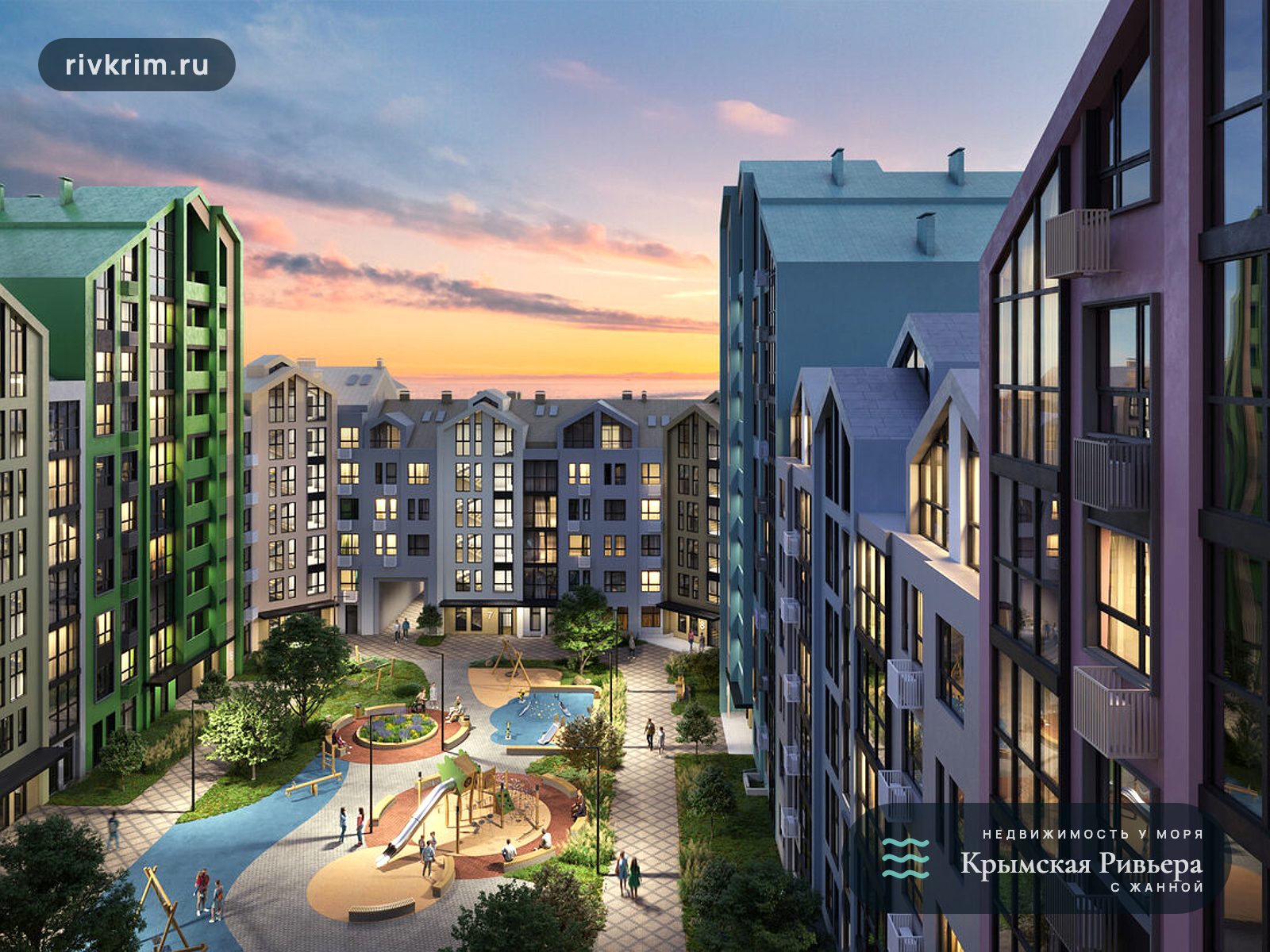Евпатория ЖК "Мойнако Ривьера" 2-комнатная квартира 84 м²